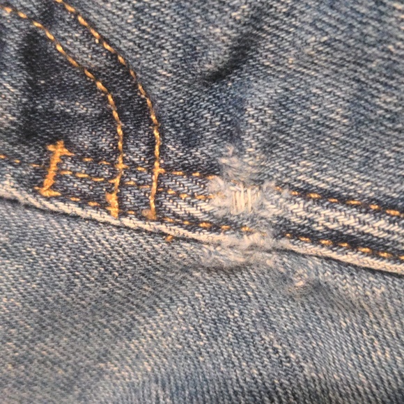 Old Navy Light Blue Frayed Hem High Rise Denim Jeans. Size 10 P - Picture 8 of 8